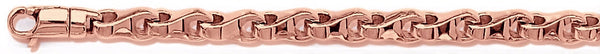 14k rose gold, 18k pink gold chain 5.3mm Knuckle Bone Link Bracelet