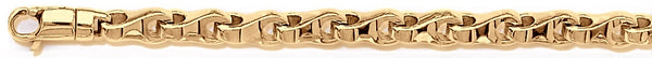 18k yellow gold chain, 14k yellow gold chain 5.3mm Knuckle Bone Link Bracelet