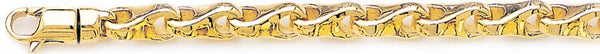 18k yellow gold chain, 14k yellow gold chain 6.3mm Knuckle Bone Link Bracelet