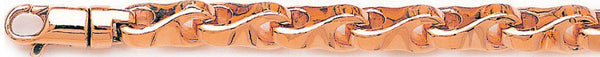 14k rose gold, 18k pink gold chain 8mm Knuckle Bone Link Bracelet