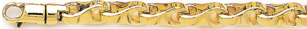 18k yellow gold chain, 14k yellow gold chain 8mm Knuckle Bone Link Bracelet