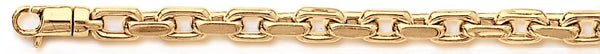 18k yellow gold chain, 14k yellow gold chain 5.3mm Flat Elongated Rolo Link Bracelet