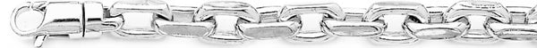 18k white gold chain, 14k white gold chain 7.6mm Flat Elongated Rolo Link Bracelet