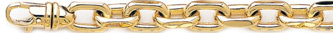 9.2mm Flat Elongated Rolo Link Bracelet custom made gold chain