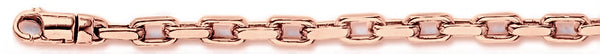 14k rose gold, 18k pink gold chain 4.5mm Flat Elongated Rolo Chain Necklace