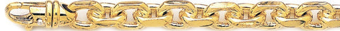 9mm Flat Elongated Rolo Link Bracelet custom made gold chain