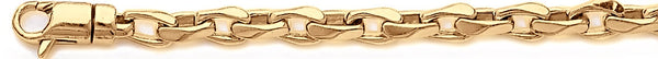 18k yellow gold chain, 14k yellow gold chain 5.6mm Semi Rolo Link Bracelet