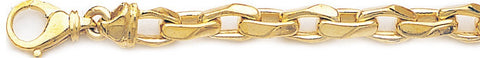 7.4mm Semi Rolo Chain Necklace custom made gold chain