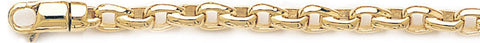 6mm Semi Rolo Chain Necklace custom made gold chain