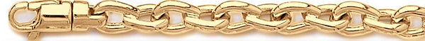 18k yellow gold chain, 14k yellow gold chain 8.5mm Semi Rolo Link Bracelet