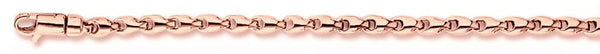 14k rose gold, 18k pink gold chain 2.8mm Safari Link Bracelet
