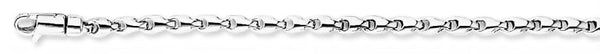 18k white gold chain, 14k white gold chain 2.8mm Safari Link Bracelet