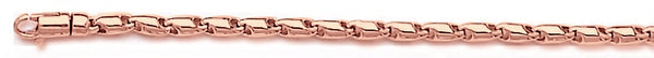 14k rose gold, 18k pink gold chain 3mm Safari Link Bracelet