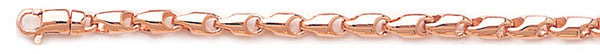 14k rose gold, 18k pink gold chain 4mm Safari Link Bracelet