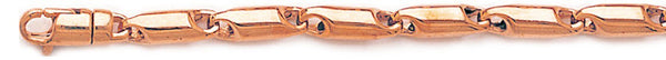 14k rose gold, 18k pink gold chain 4.9mm Safari Link Bracelet