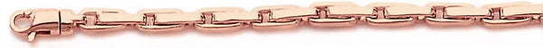 14k rose gold, 18k pink gold chain 3.7mm Offset Box Link Bracelet