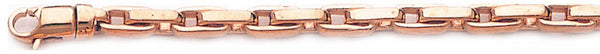 14k rose gold, 18k pink gold chain 4.6mm Offset Box Link Bracelet