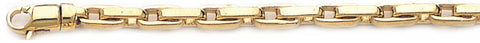 4.6mm Offset Box Link Bracelet custom made gold chain