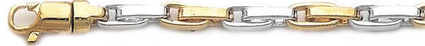 5.8mm Offset Box Link Bracelet custom made gold chain