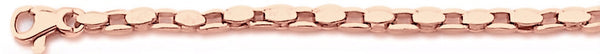 14k rose gold, 18k pink gold chain 3.2mm Dotbox Link Bracelet