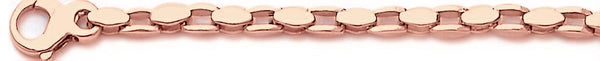14k rose gold, 18k pink gold chain 4.3mm Dotbox Link Bracelet