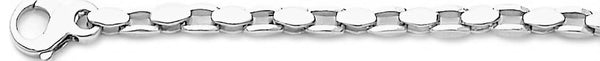 18k white gold chain, 14k white gold chain 4.3mm Dotbox Link Bracelet