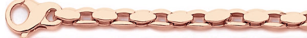 14k rose gold, 18k pink gold chain 5.2mm Dotbox Link Bracelet