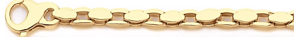 18k yellow gold chain, 14k yellow gold chain 5.2mm Dotbox Link Bracelet