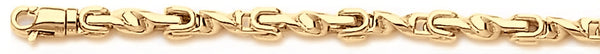 18k yellow gold chain, 14k yellow gold chain 4mm Vesuvio Link Bracelet