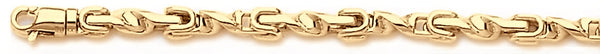 18k yellow gold chain, 14k yellow gold chain 4mm Vesuvio Link Bracelet