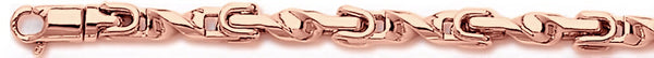 14k rose gold, 18k pink gold chain 4.7mm Vesuvio Link Bracelet