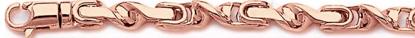 14k rose gold, 18k pink gold chain 5.8mm Vesuvio Chain Necklace