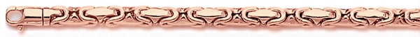 14k rose gold, 18k pink gold chain 4.1mm Anaconda Link Bracelet