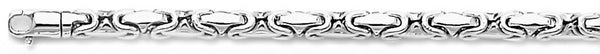 18k white gold chain, 14k white gold chain 4.1mm Anaconda Link Bracelet