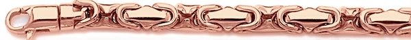 14k rose gold, 18k pink gold chain 6.2mm Anaconda Link Bracelet