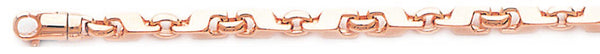 14k rose gold, 18k pink gold chain 4.5mm Short Circuit Link Bracelet