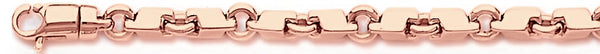 14k rose gold, 18k pink gold chain 5.5mm Short Circuit Link Bracelet
