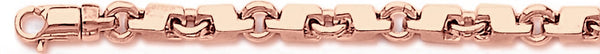 14k rose gold, 18k pink gold chain 5.9mm Short Circuit Link Bracelet