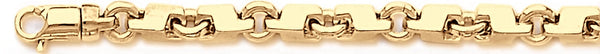 18k yellow gold chain, 14k yellow gold chain 5.9mm Short Circuit Link Bracelet