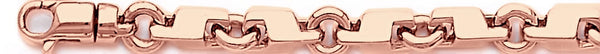14k rose gold, 18k pink gold chain 6.8mm Short Circuit Link Bracelet