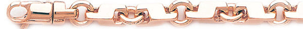 14k rose gold, 18k pink gold chain 7.4mm Short Circuit Link Bracelet