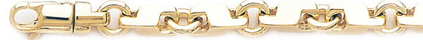 18k yellow gold chain, 14k yellow gold chain 7.4mm Short Circuit Link Bracelet