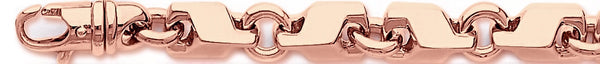14k rose gold, 18k pink gold chain 8.9mm Short Circuit Chain Necklace