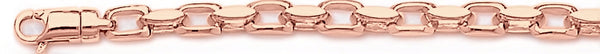 14k rose gold, 18k pink gold chain 5.1mm Compression Chain Necklace