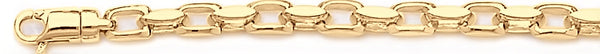 18k yellow gold chain, 14k yellow gold chain 5.1mm Compression Link Bracelet