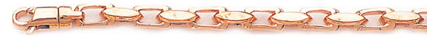 14k rose gold, 18k pink gold chain 5.3mm Compression Chain Necklace