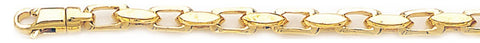 5.3mm Compression Link Bracelet custom made gold chain