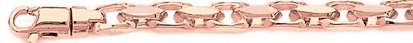 14k rose gold, 18k pink gold chain 6.7mm Compression Link Bracelet