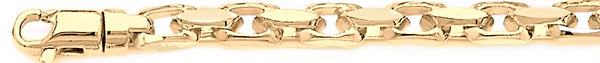 18k yellow gold chain, 14k yellow gold chain 6.7mm Compression Link Bracelet