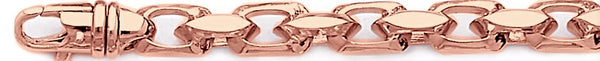 14k rose gold, 18k pink gold chain 8.3mm Amalfi Link Bracelet